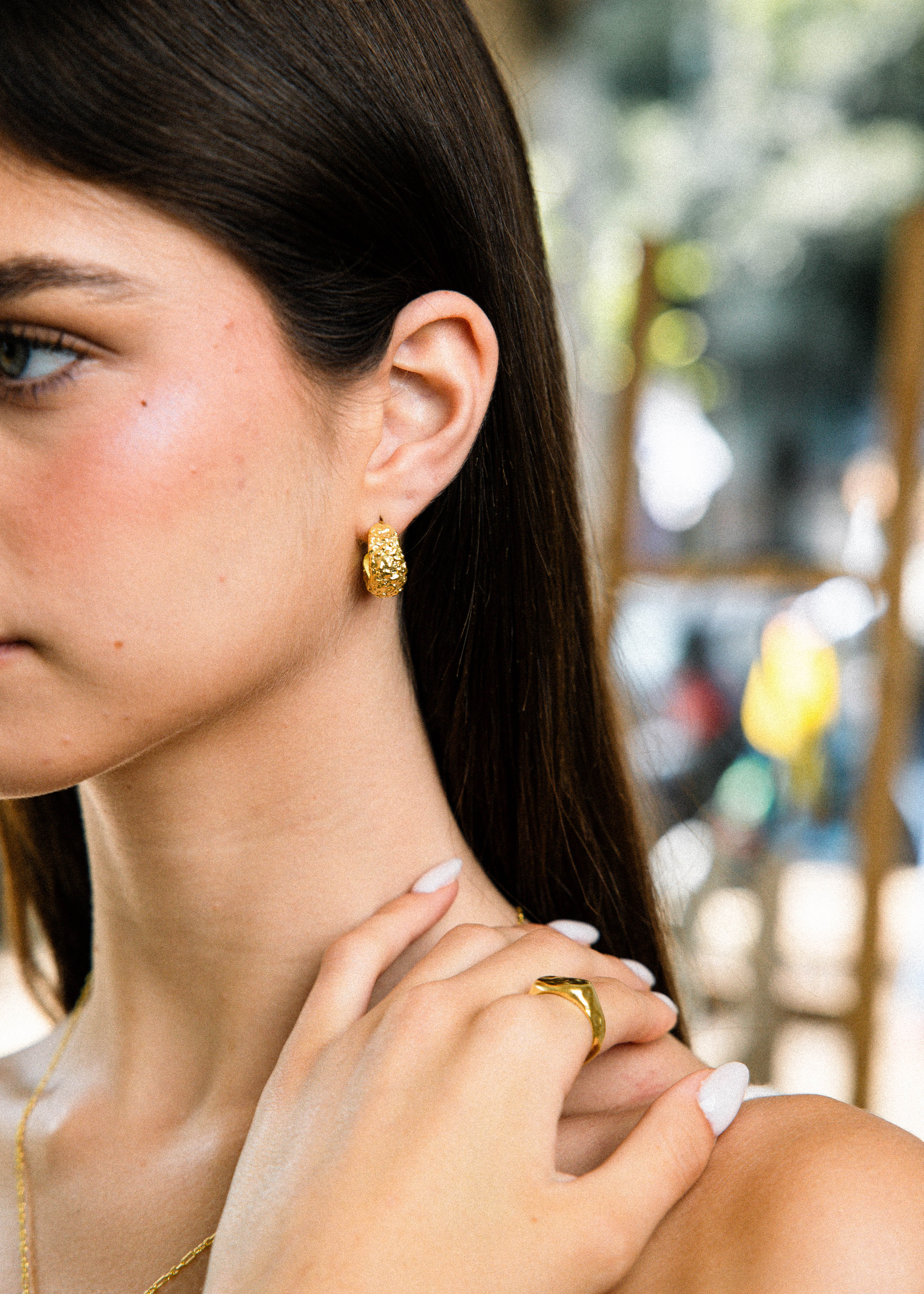 Chuncky Almog Earrings Gold