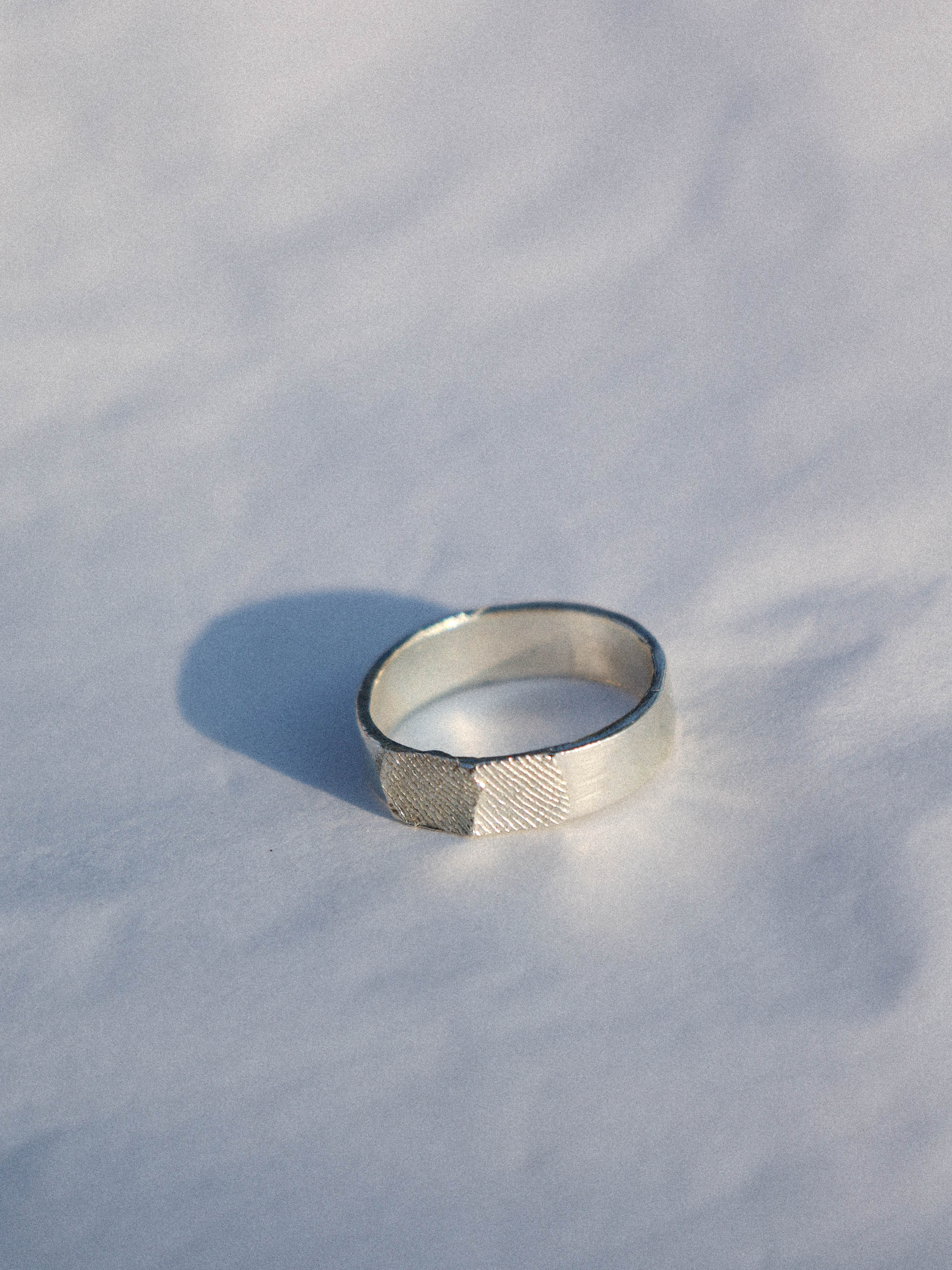Fingerprint Basic Ring Silver