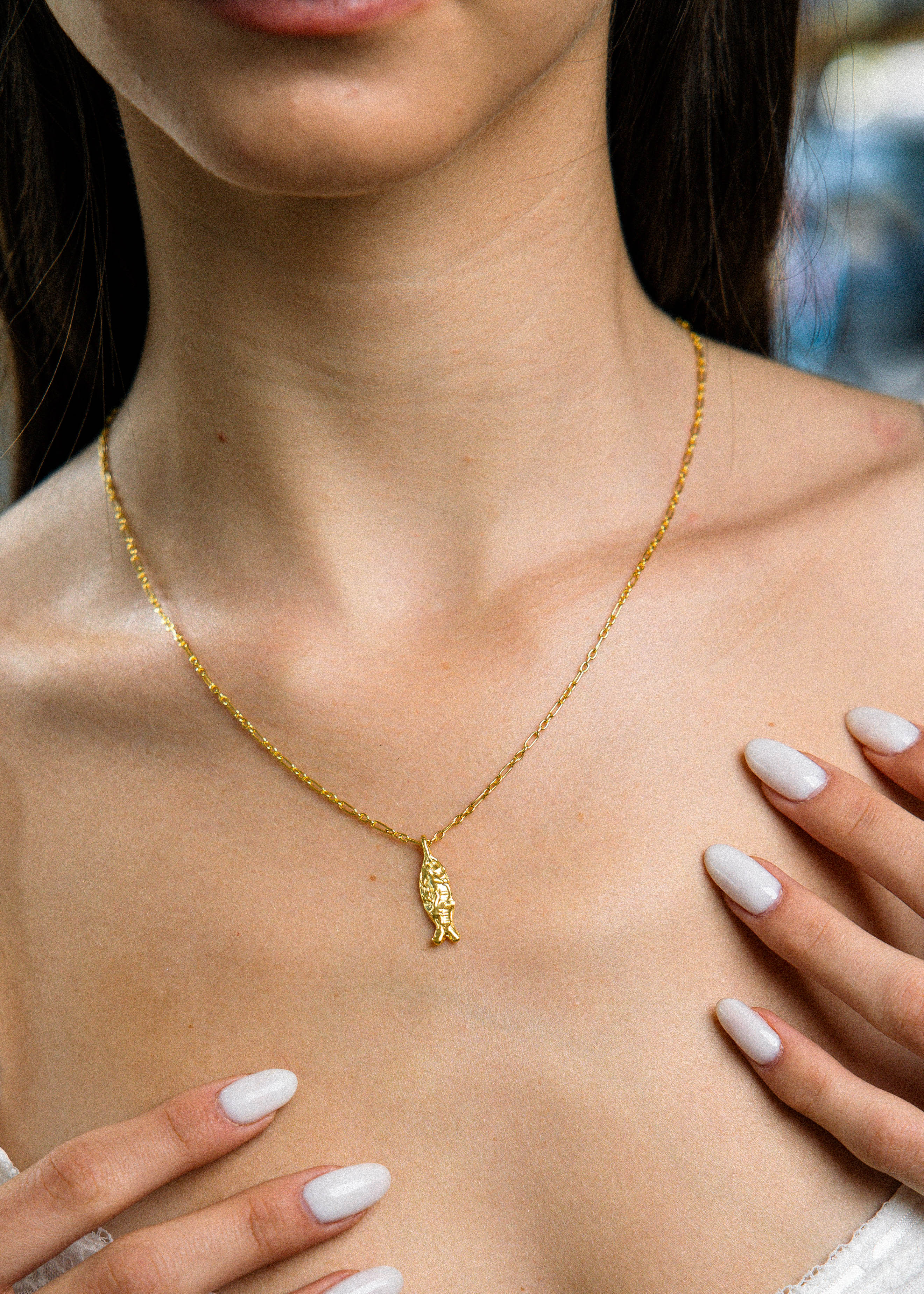 Fish Necklace Gold