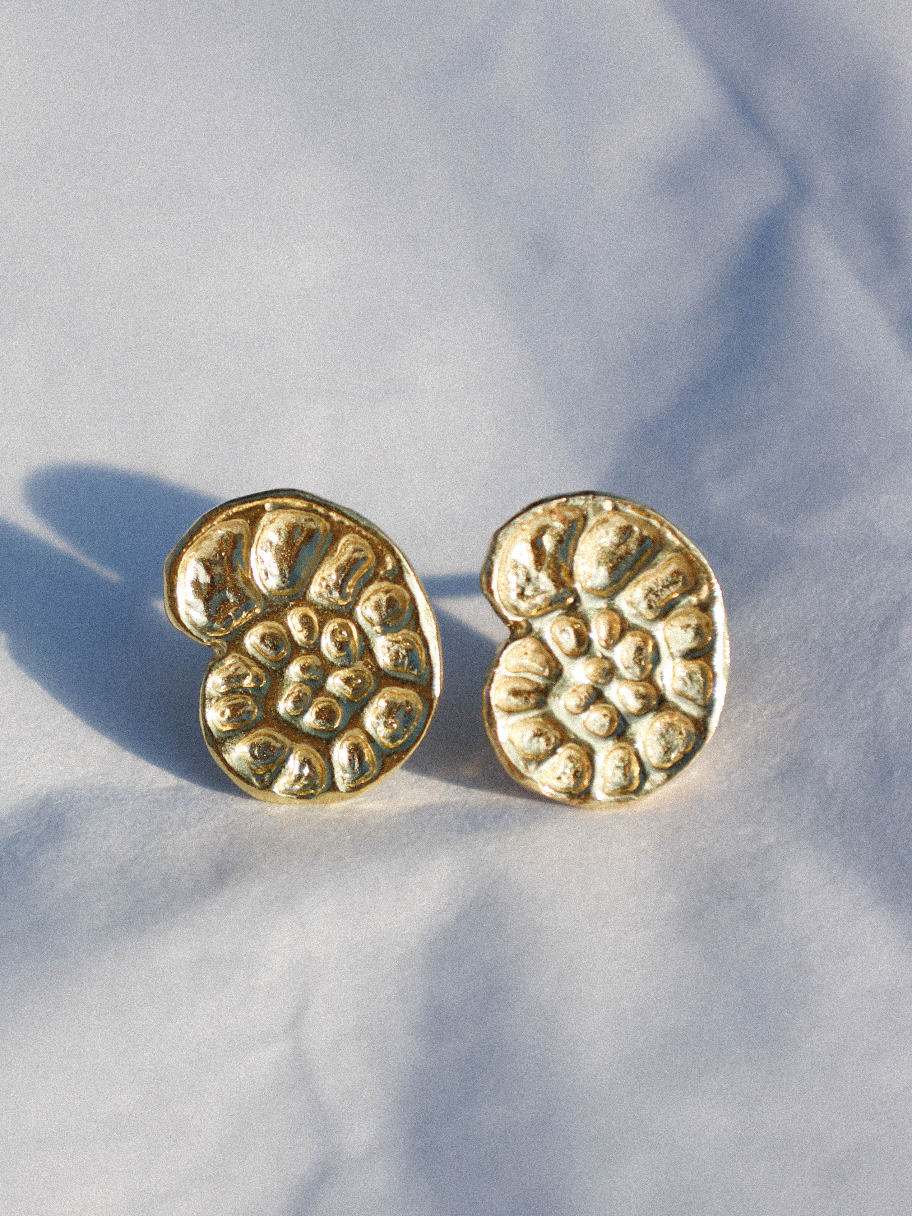 Fossil Studs Gold