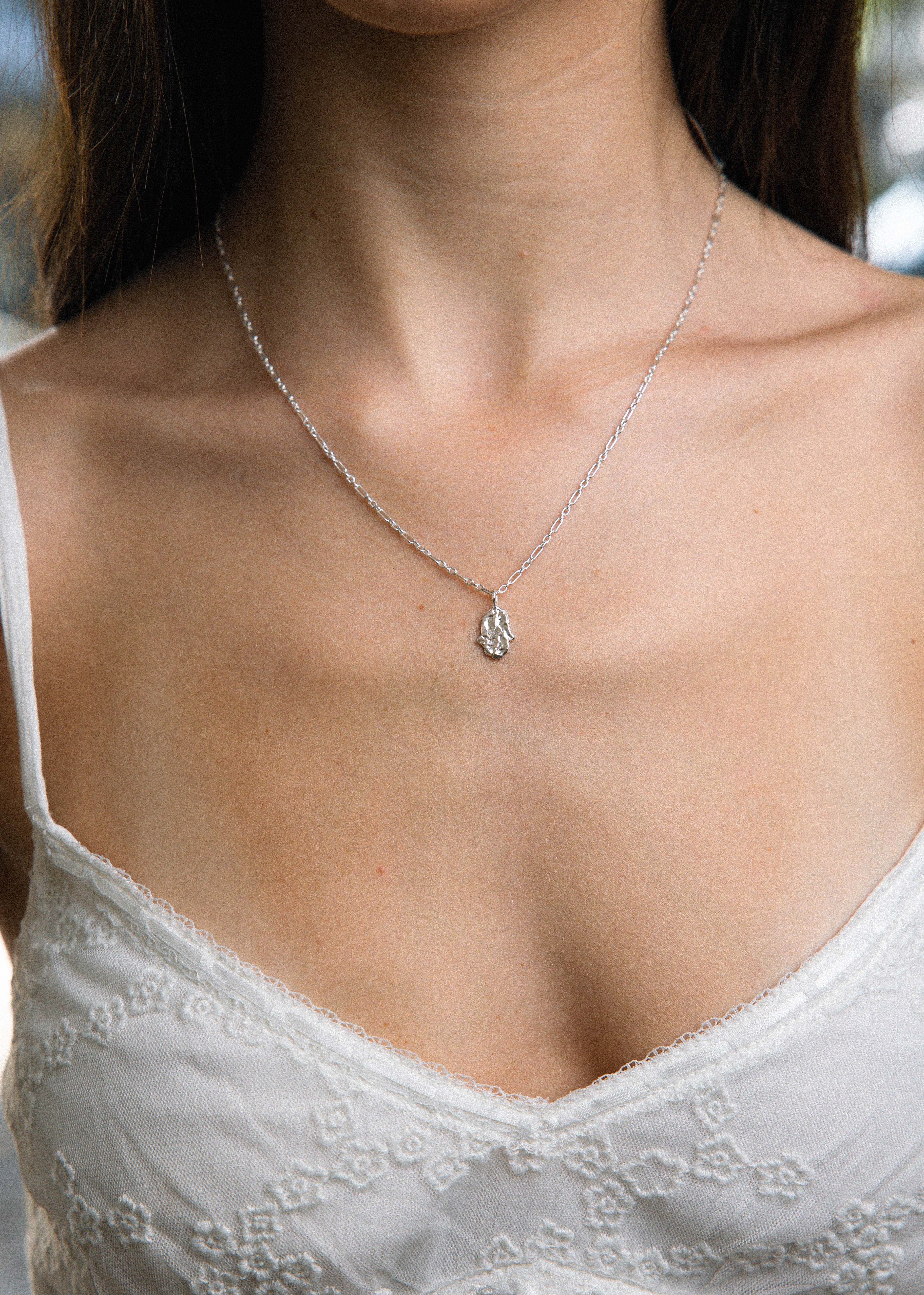 Hamsa Necklace Silver