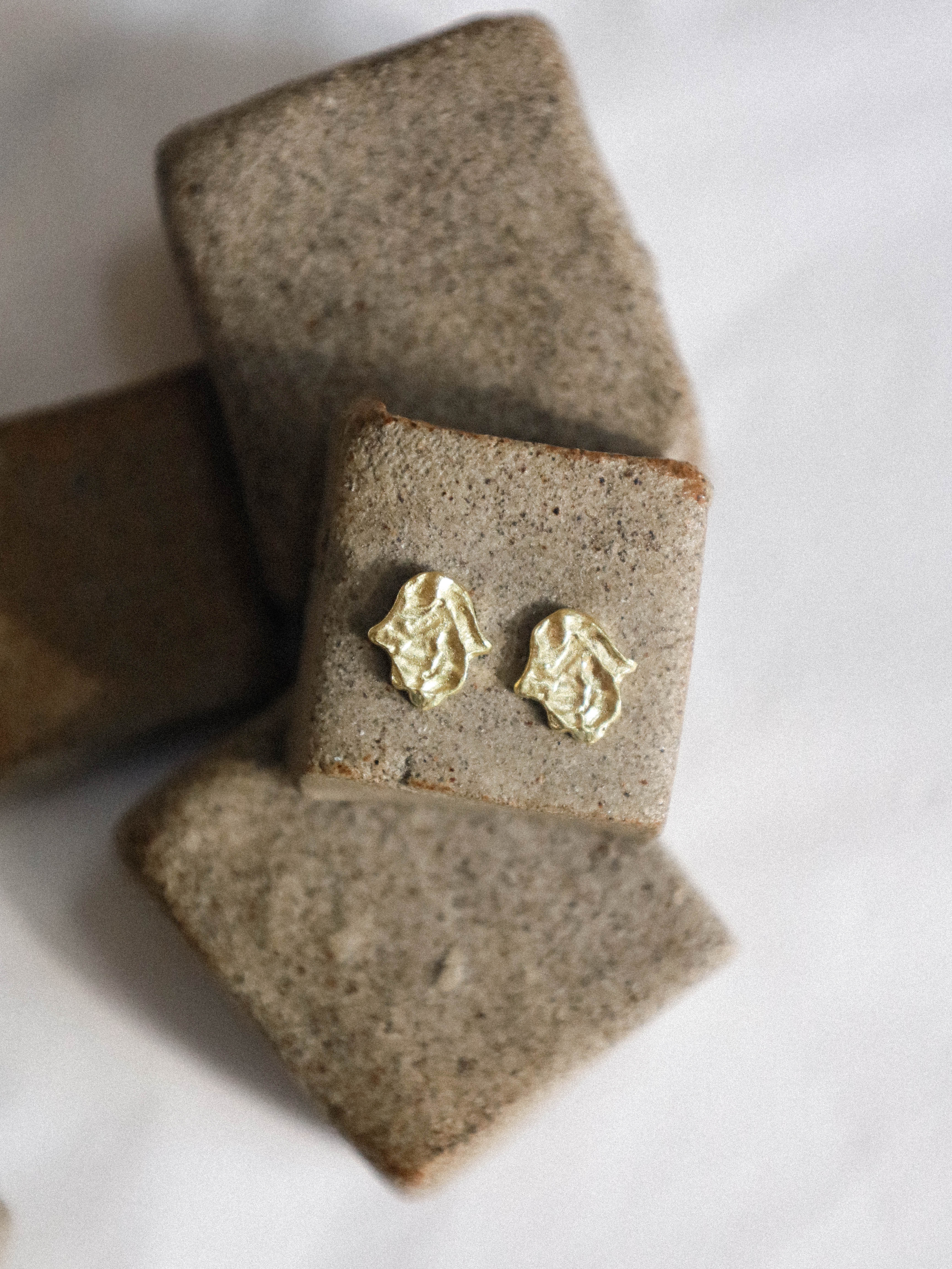 Hamsa Studs Gold