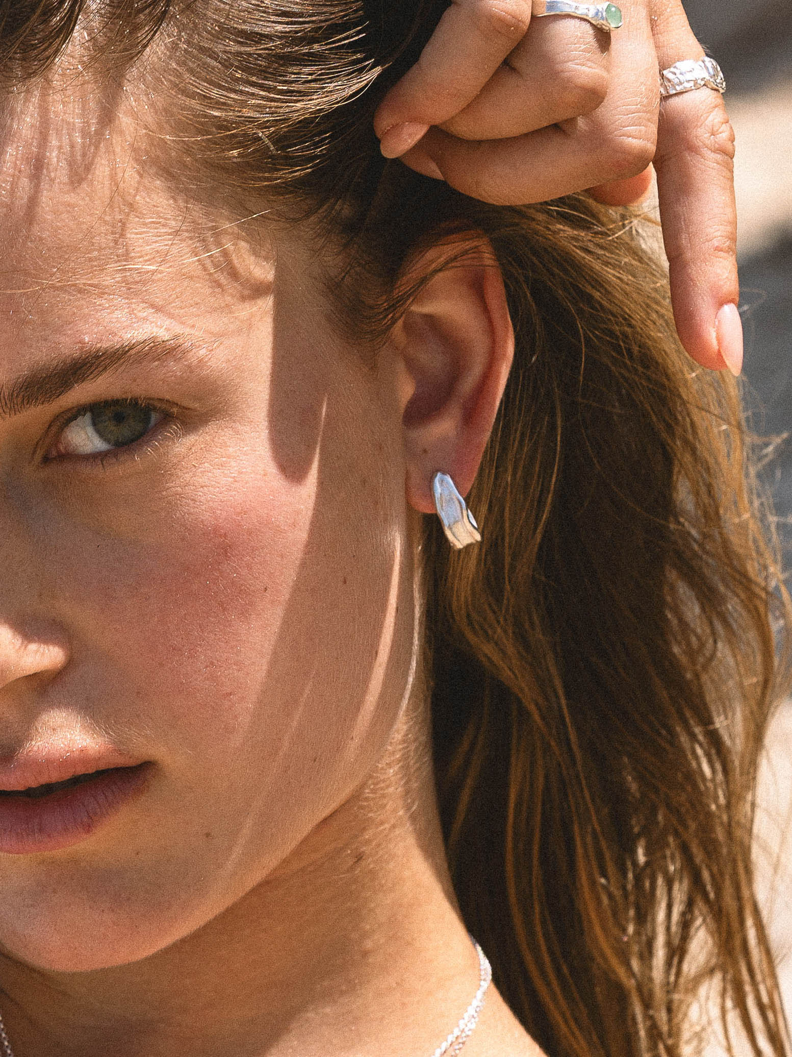 Melt Earrings Silver