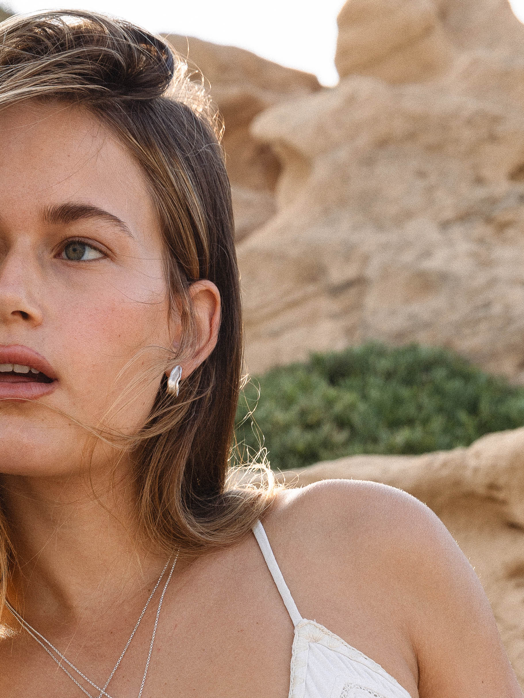 Melt Earrings Silver