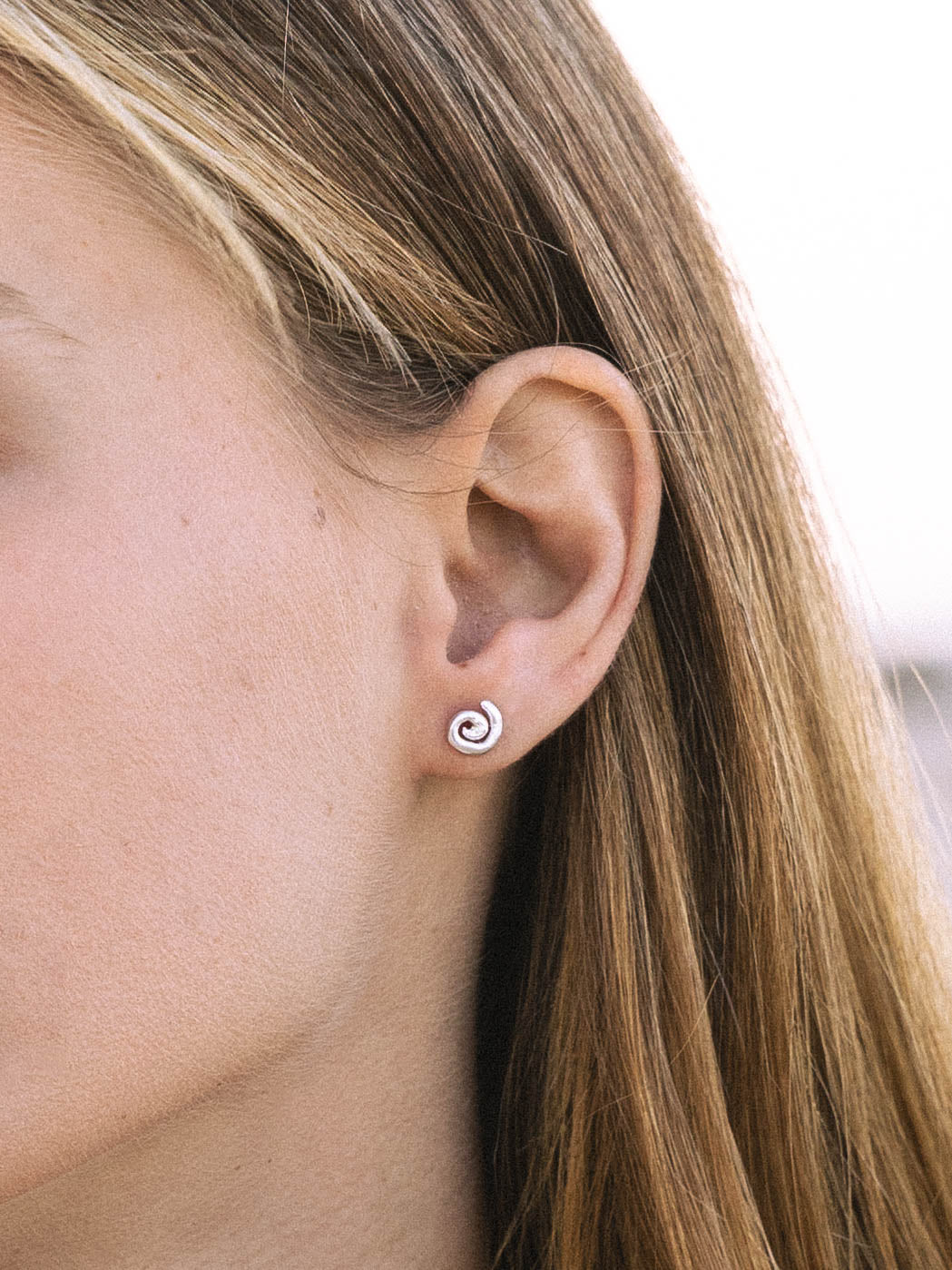Mini Spiral Studs Silver