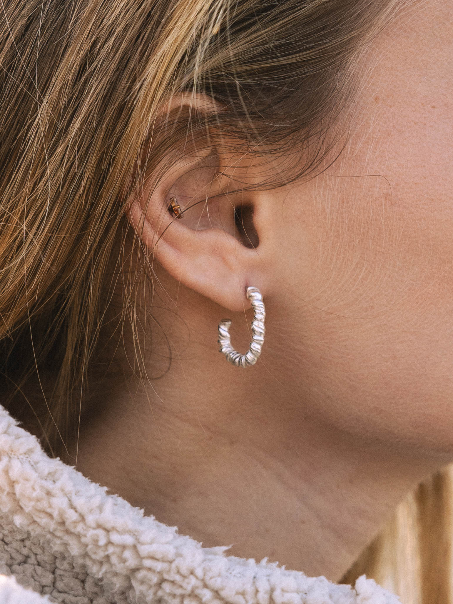 Rope Earrings Silver