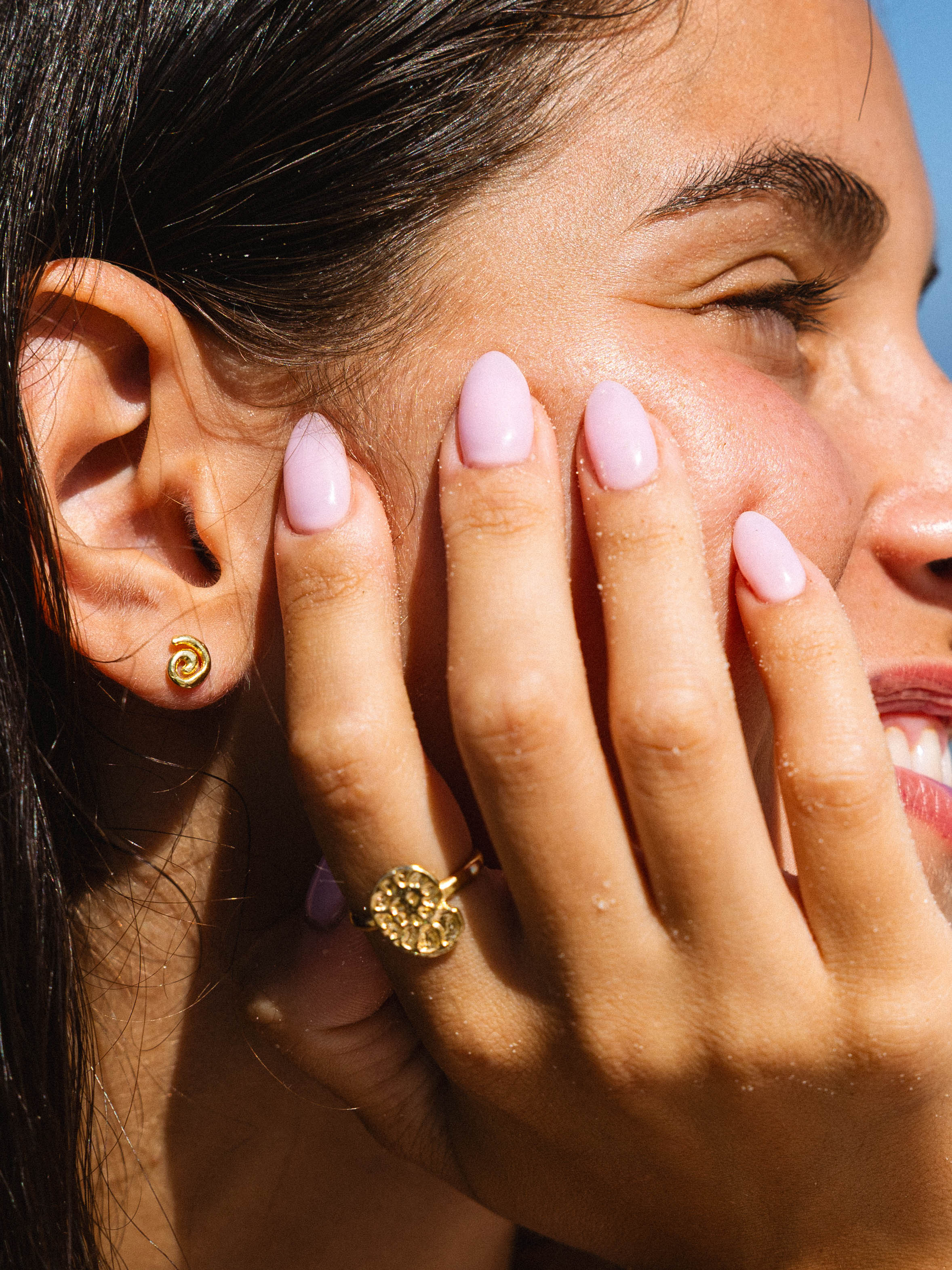 Mini Spiral Studs 14K Gold