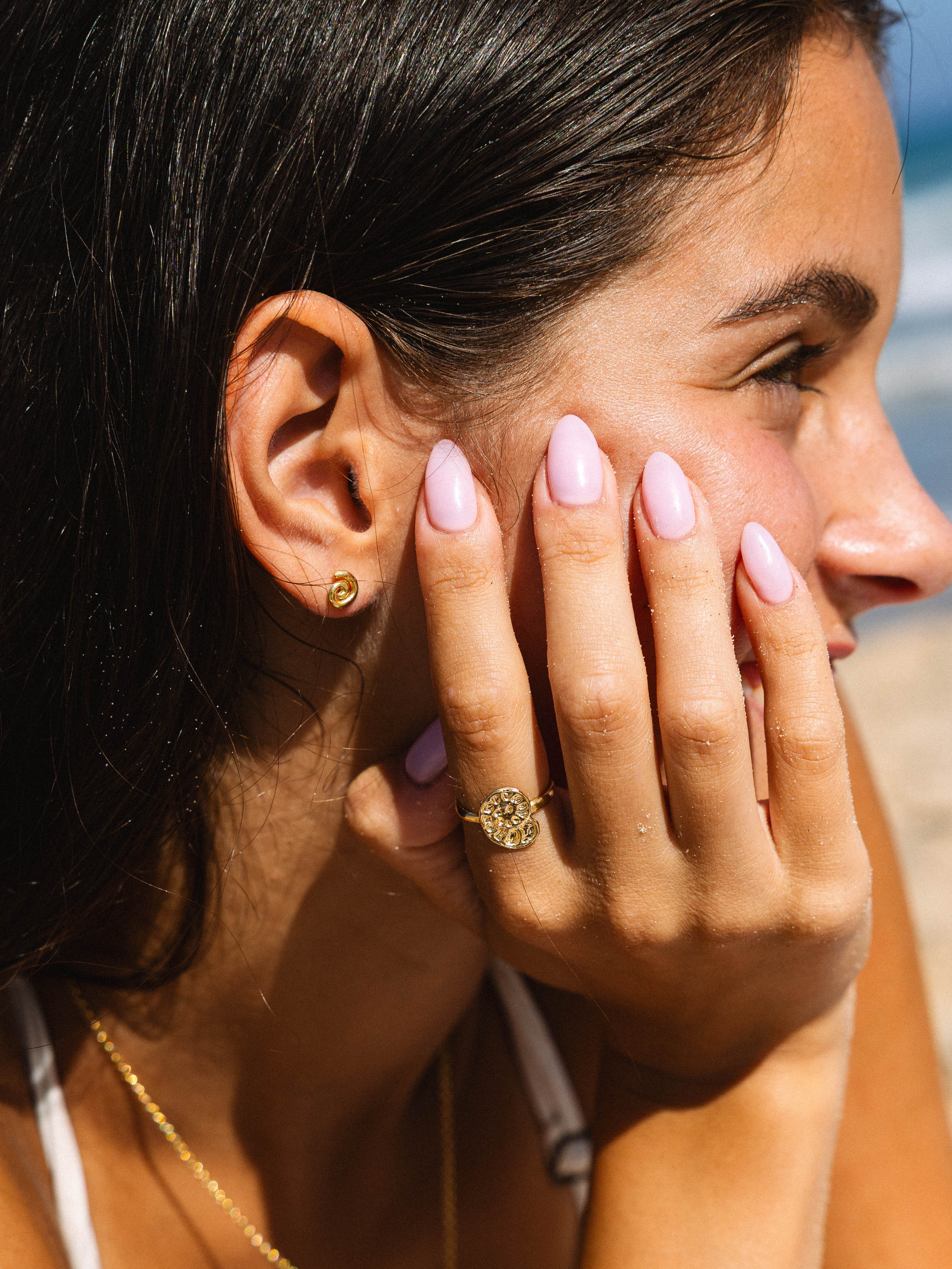Mini Spiral Studs 14K Gold