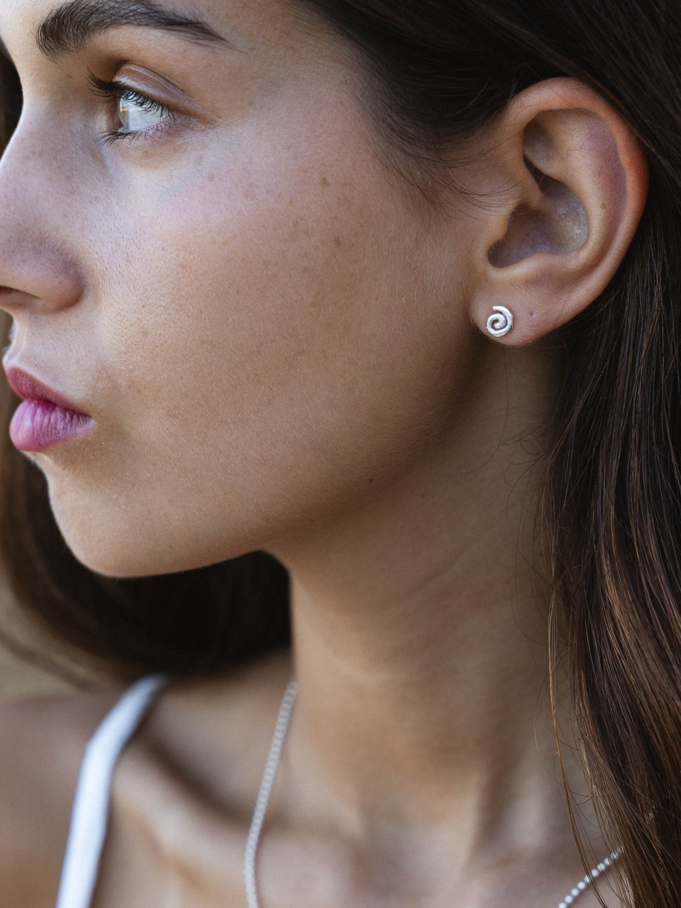 Mini Spiral Studs Silver