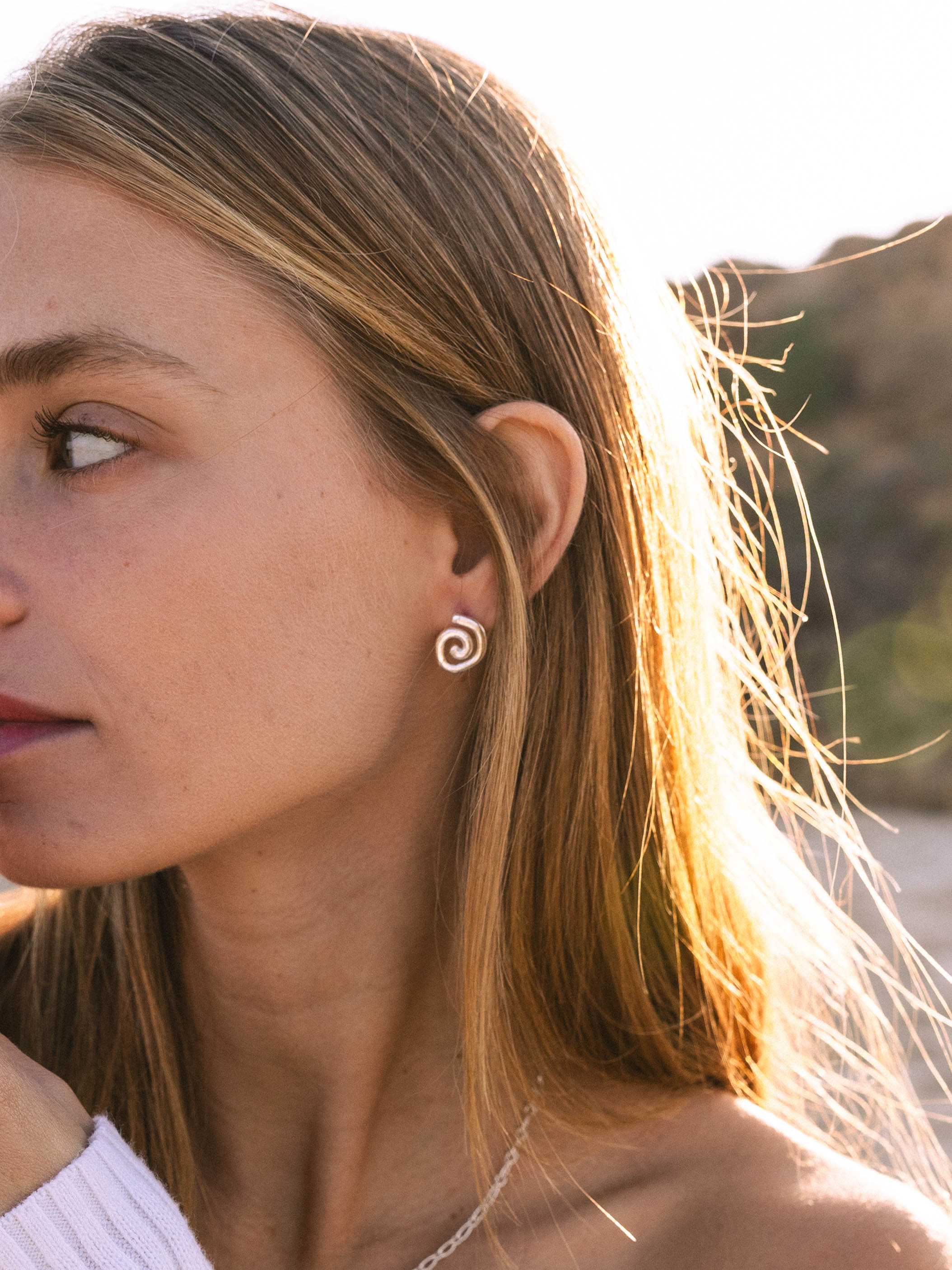 Spiral Studs Silver