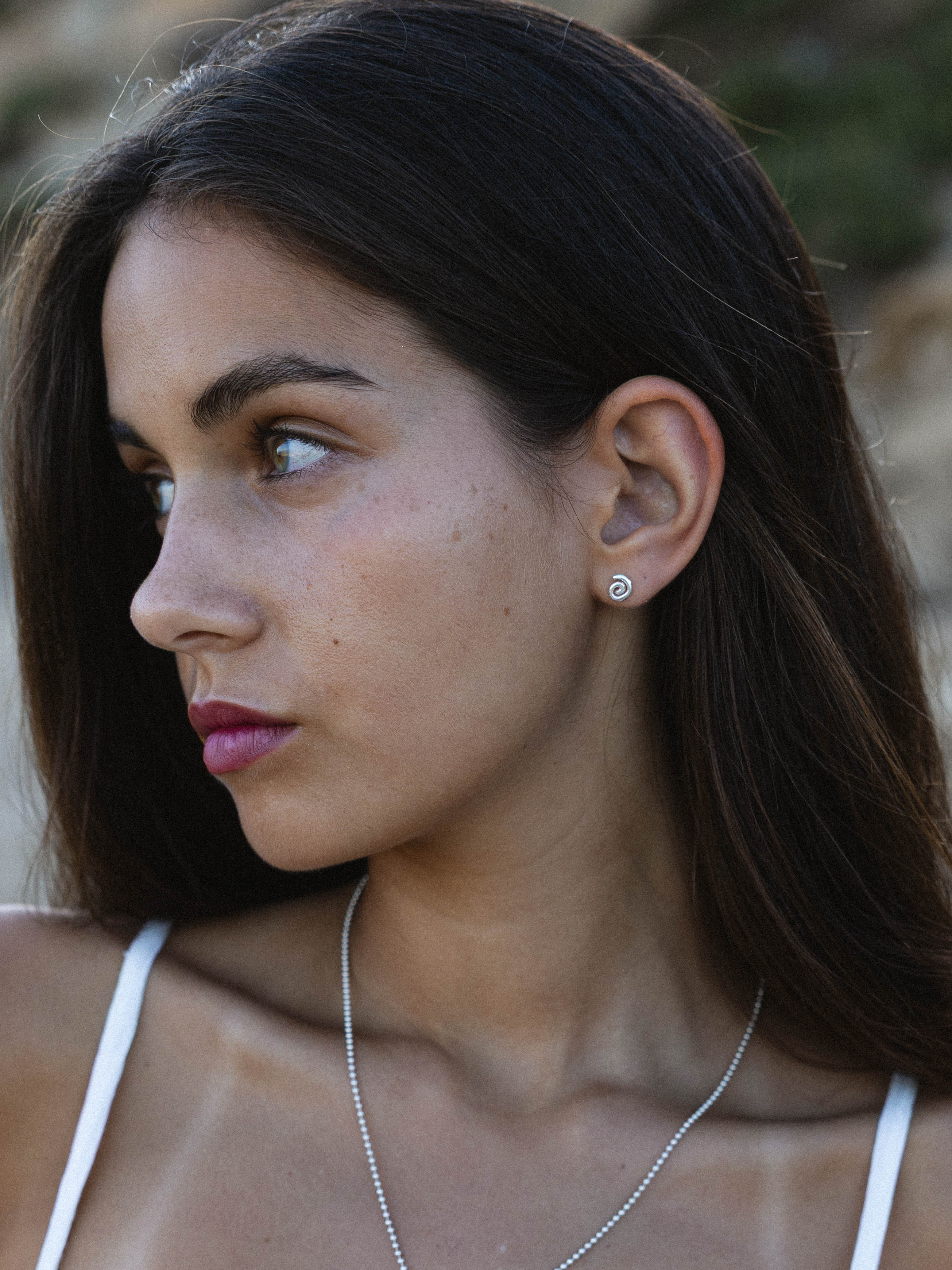 Mini Spiral Studs Silver