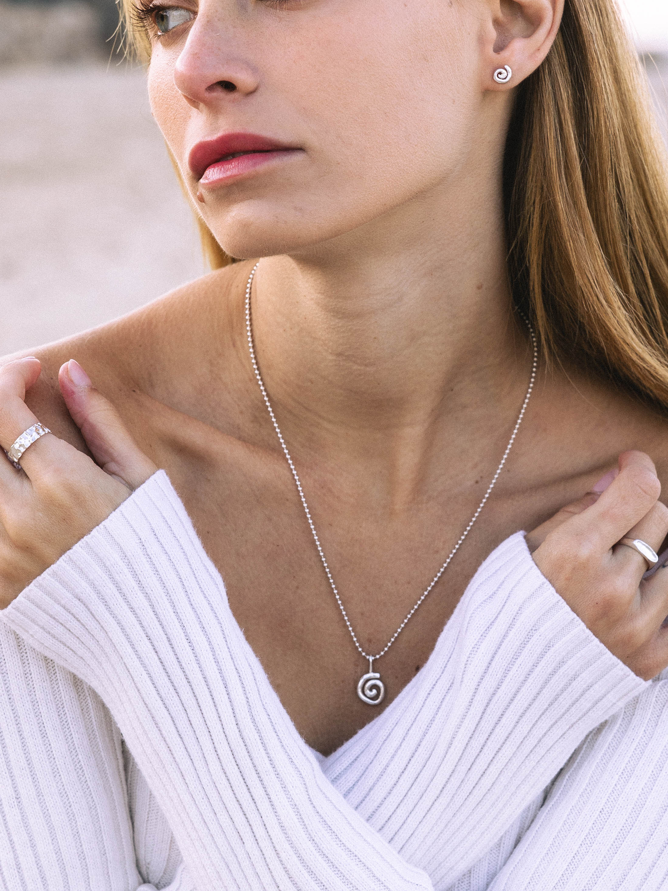 Spiral Necklace Silver