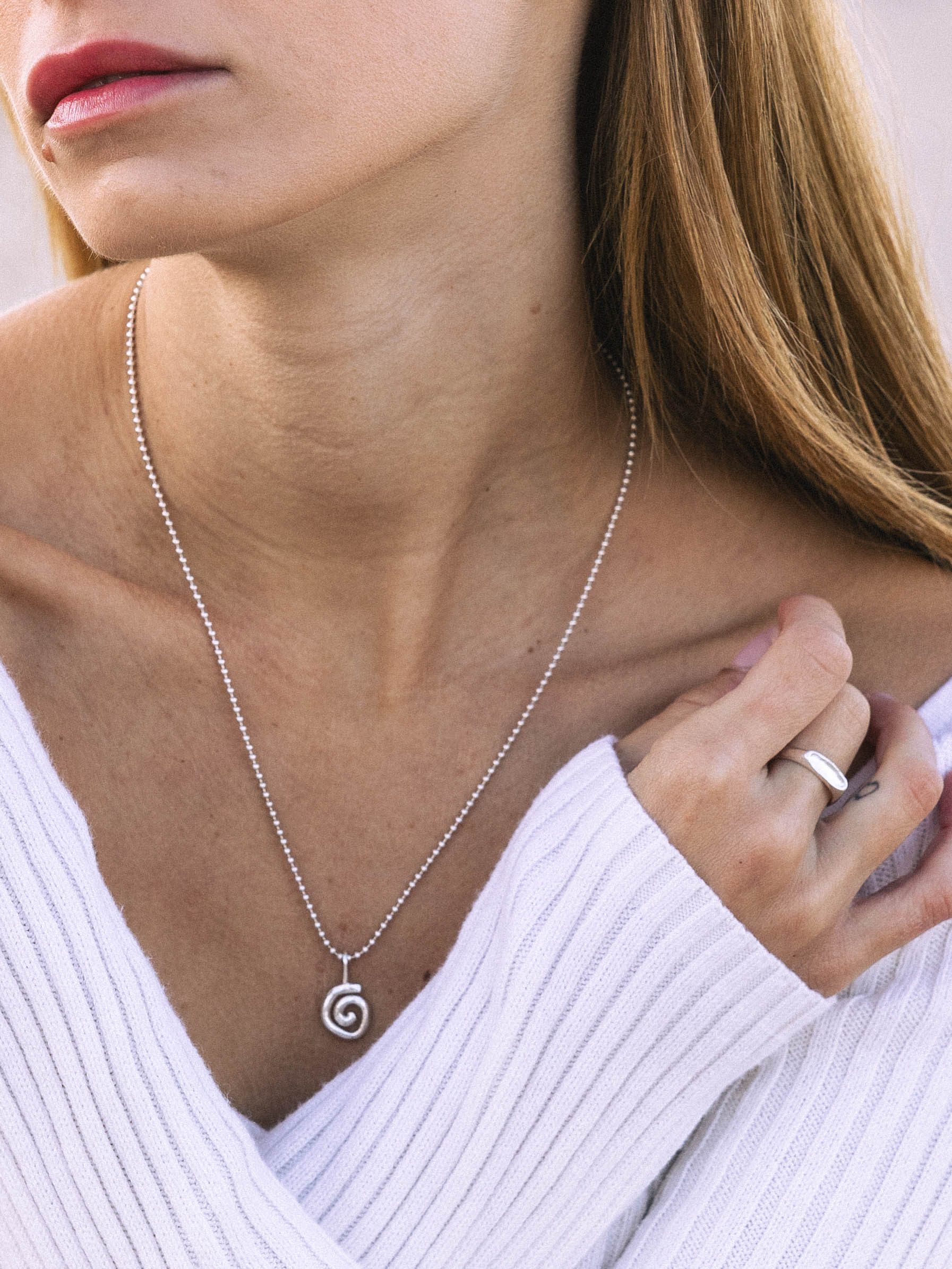 Spiral Necklace Silver