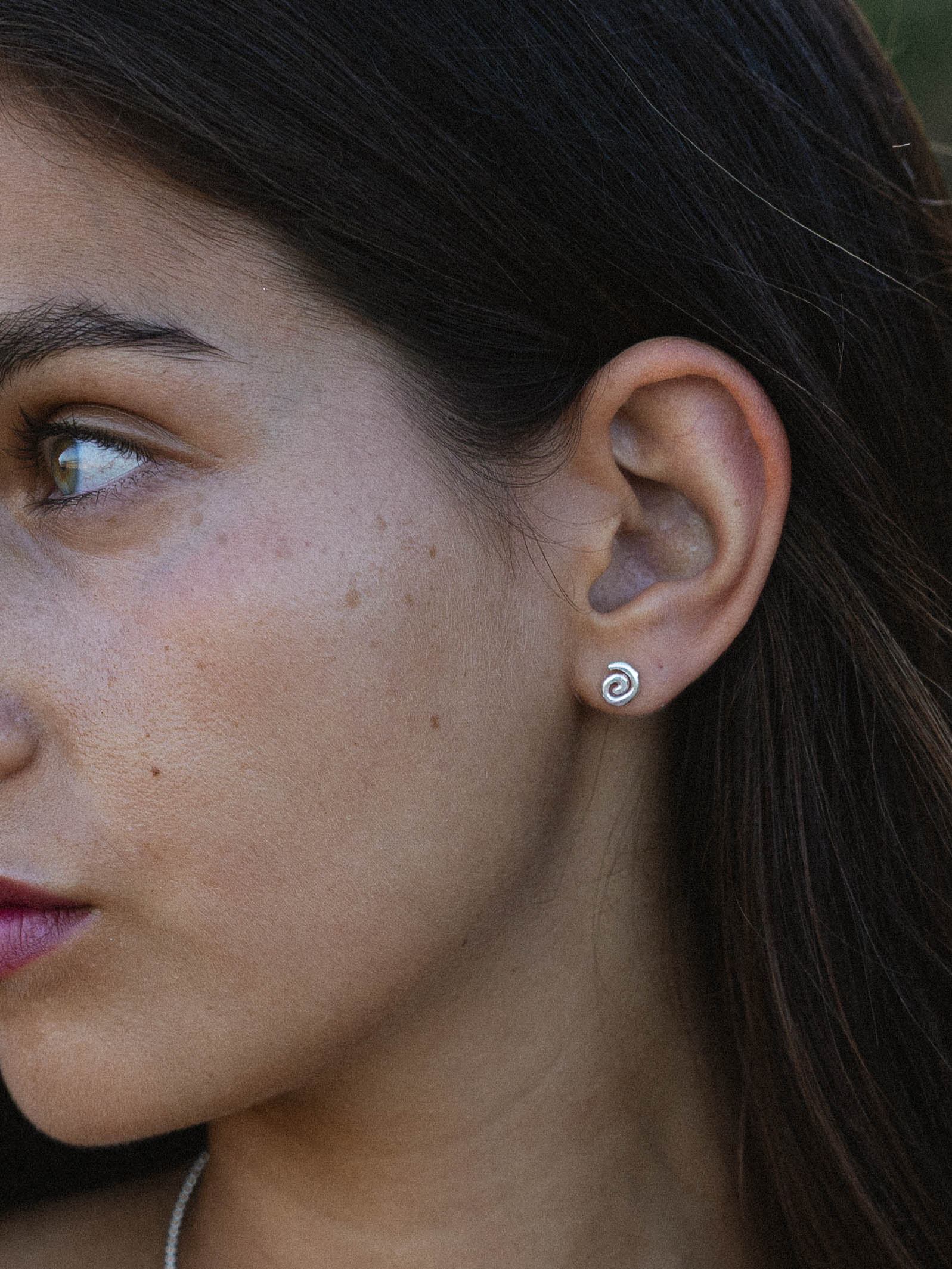 Mini Spiral Studs Silver