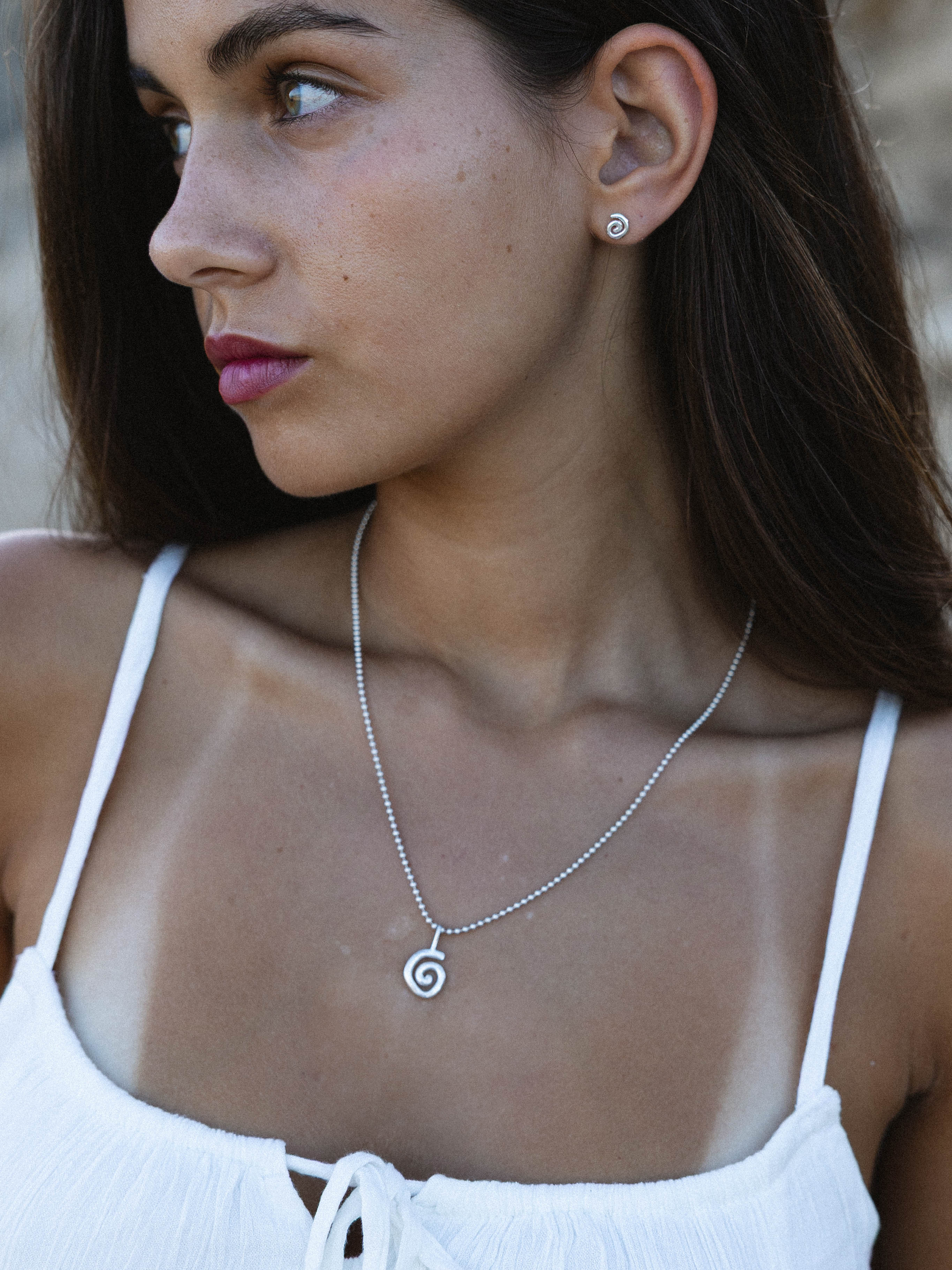 Spiral Necklace Silver