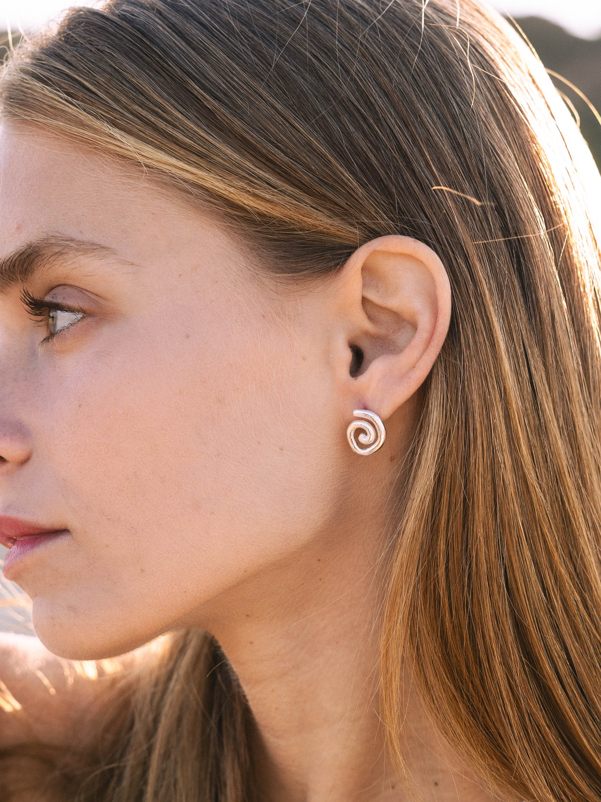 Spiral Studs Silver