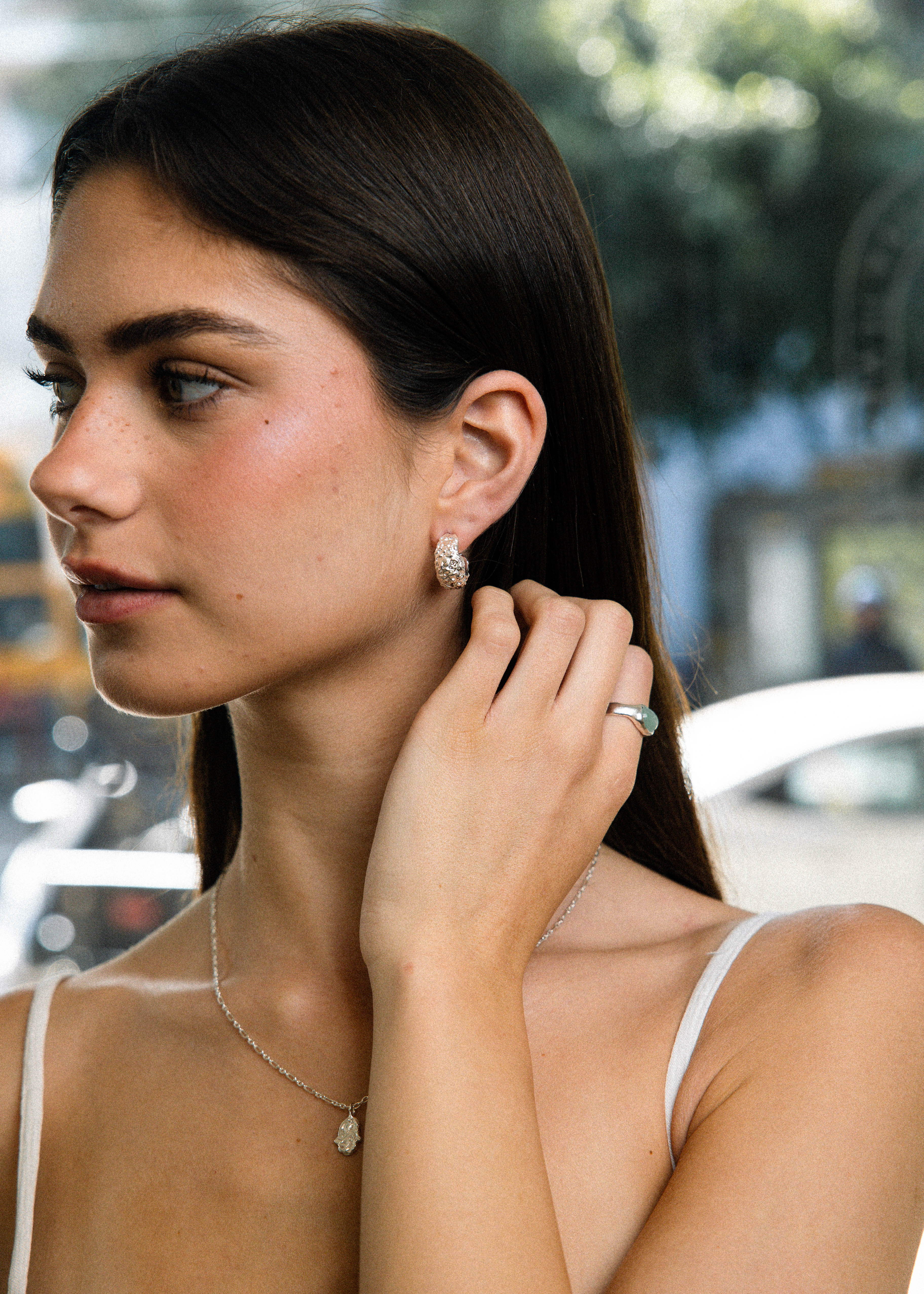 Chuncky Almog Earrings Silver