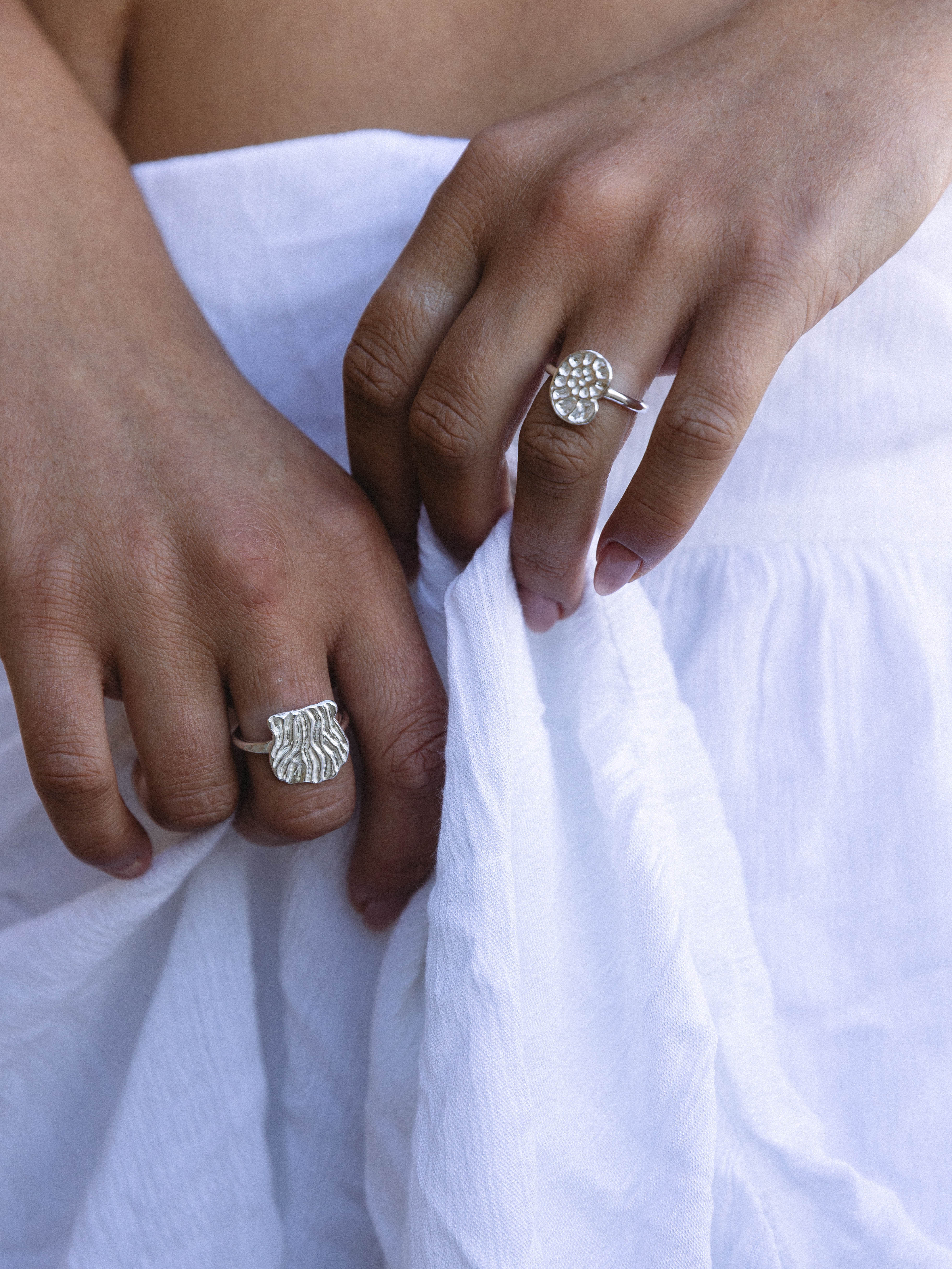 Coral Ring Silver