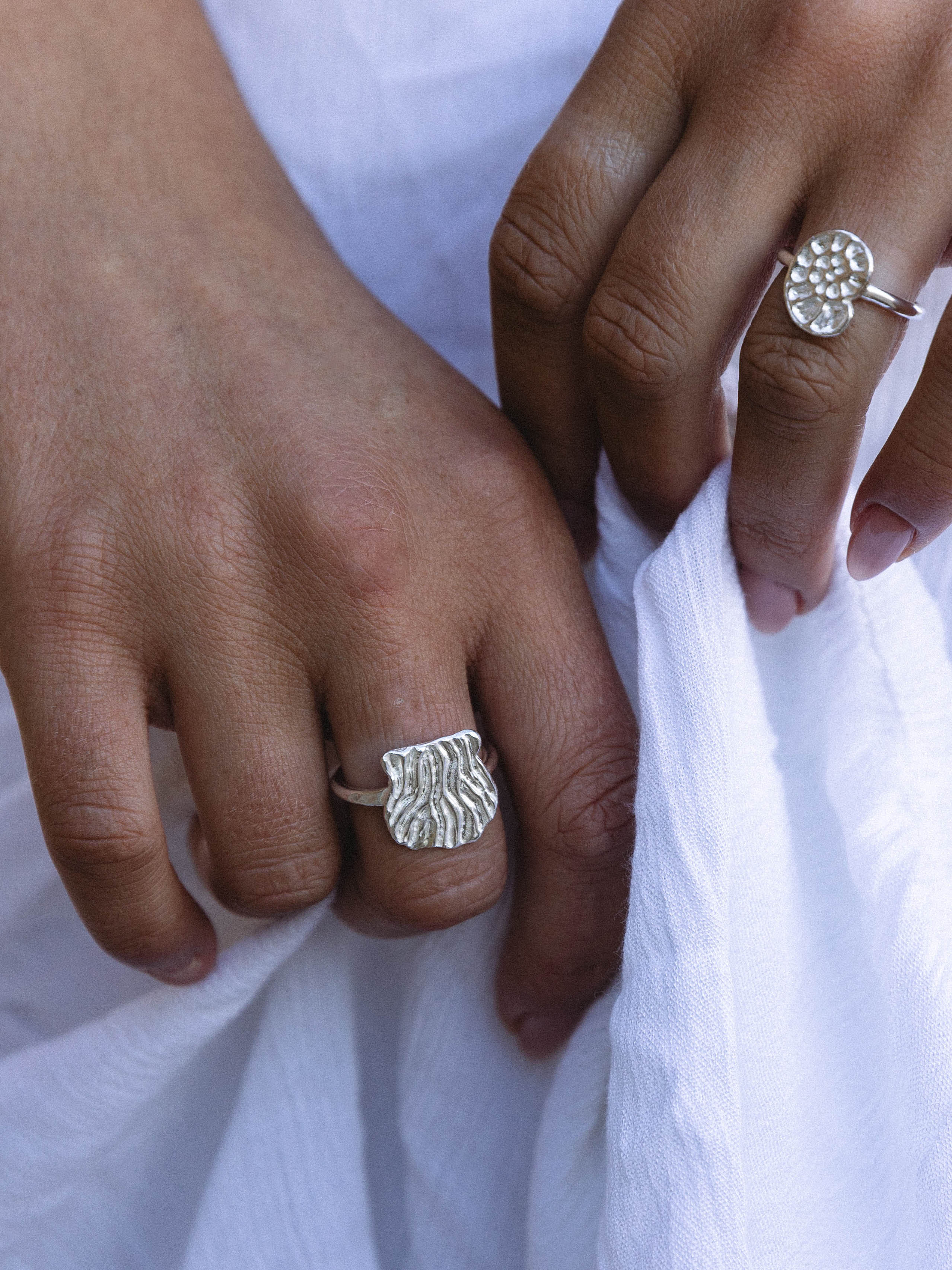 Coral Ring Silver