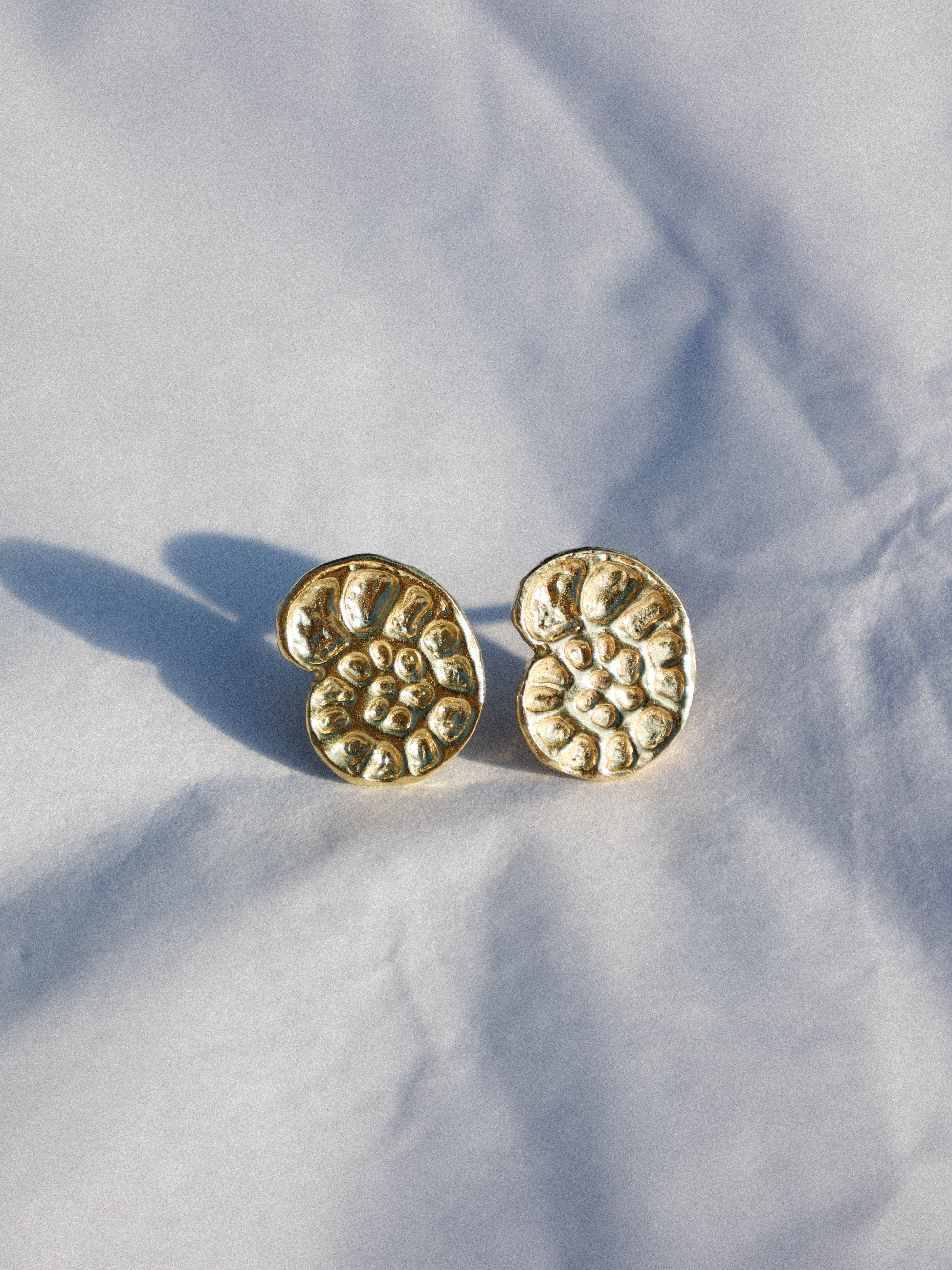 Fossil Studs Gold