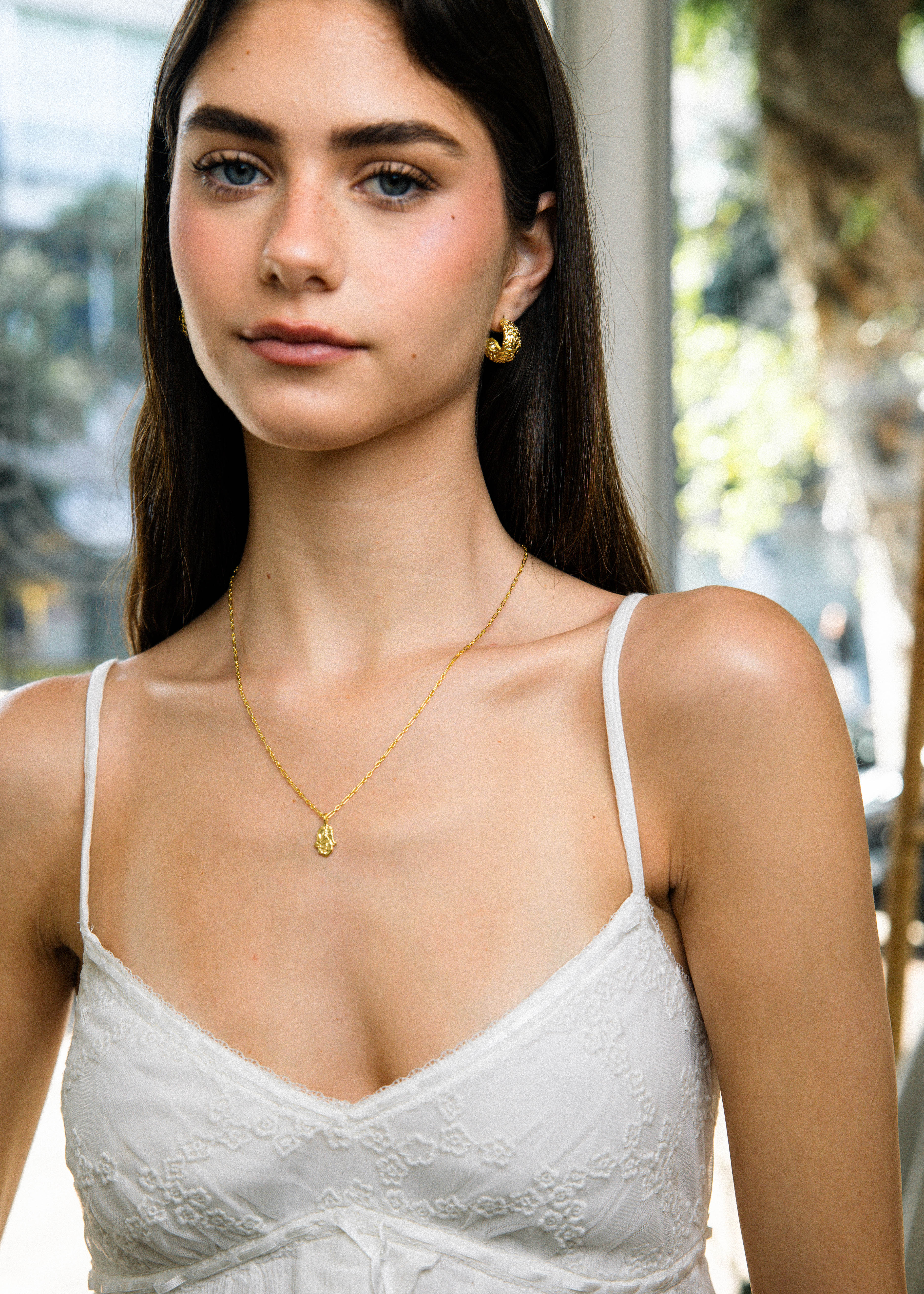 Hamsa Necklace Gold