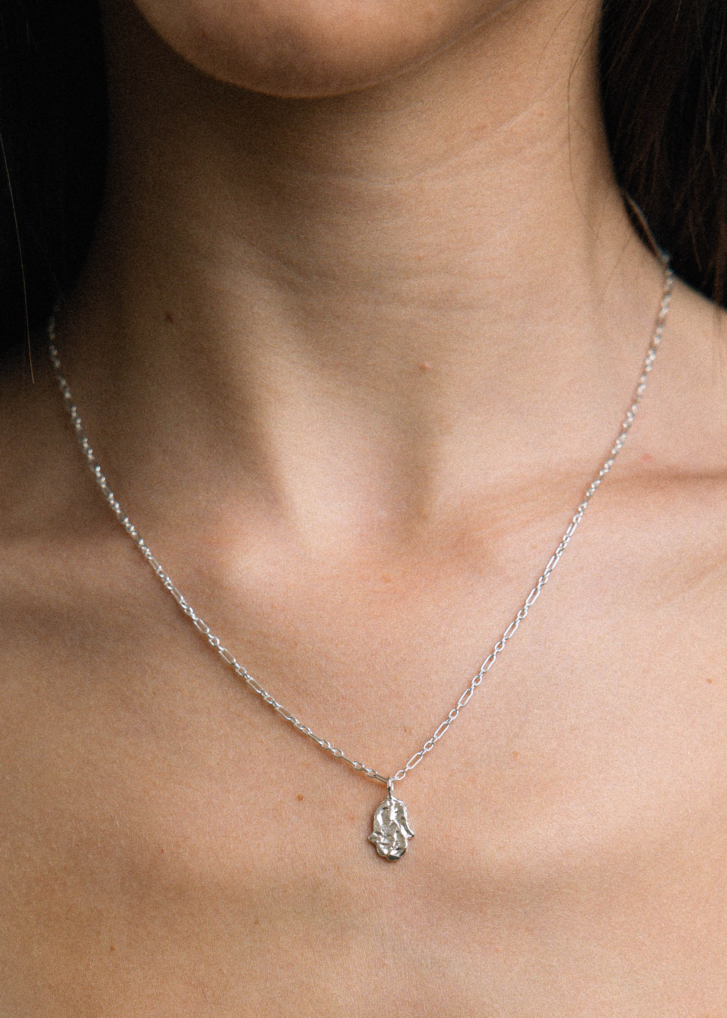 Hamsa Necklace Silver