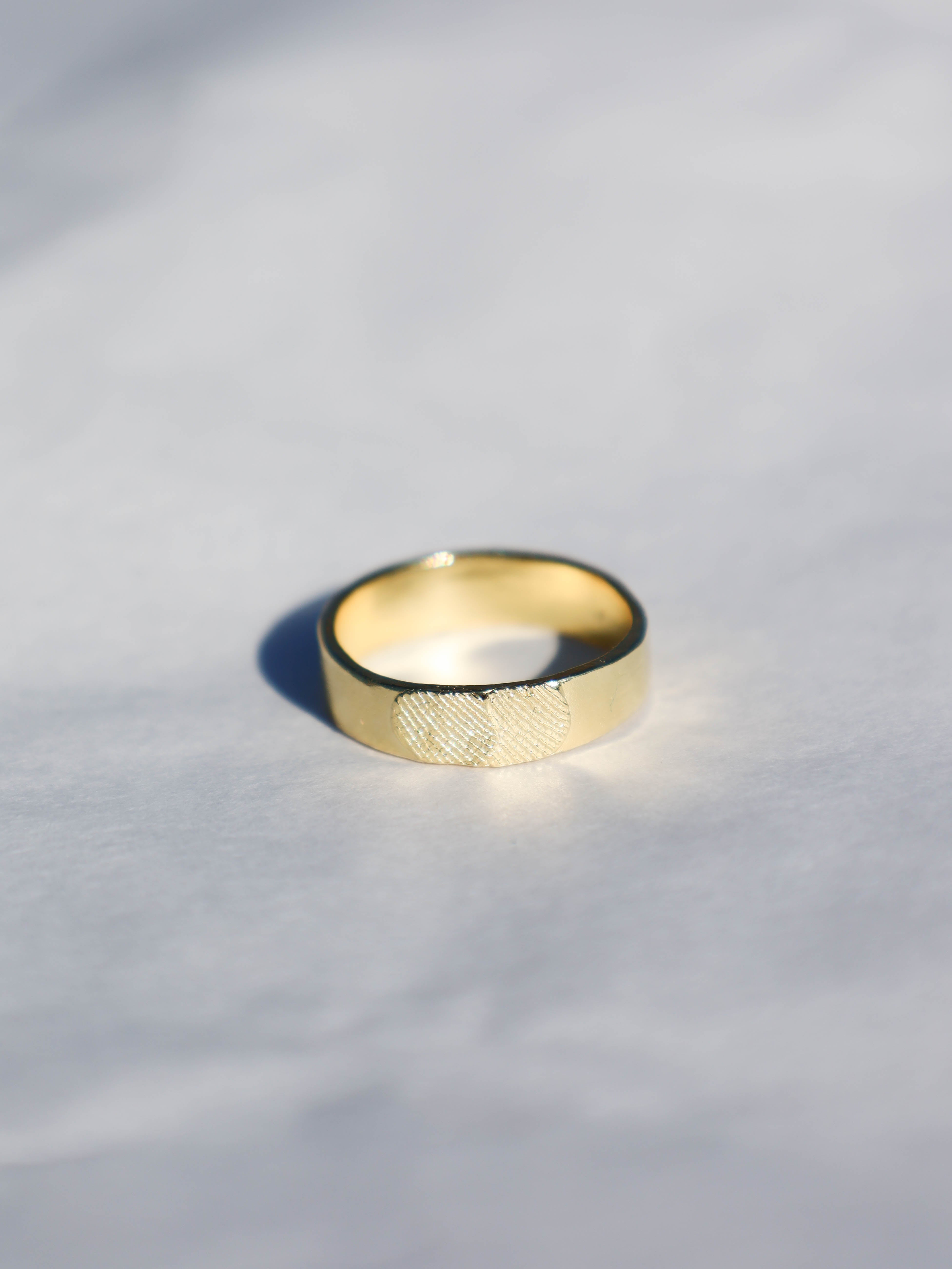 Fingerprint Basic Ring 14K Gold