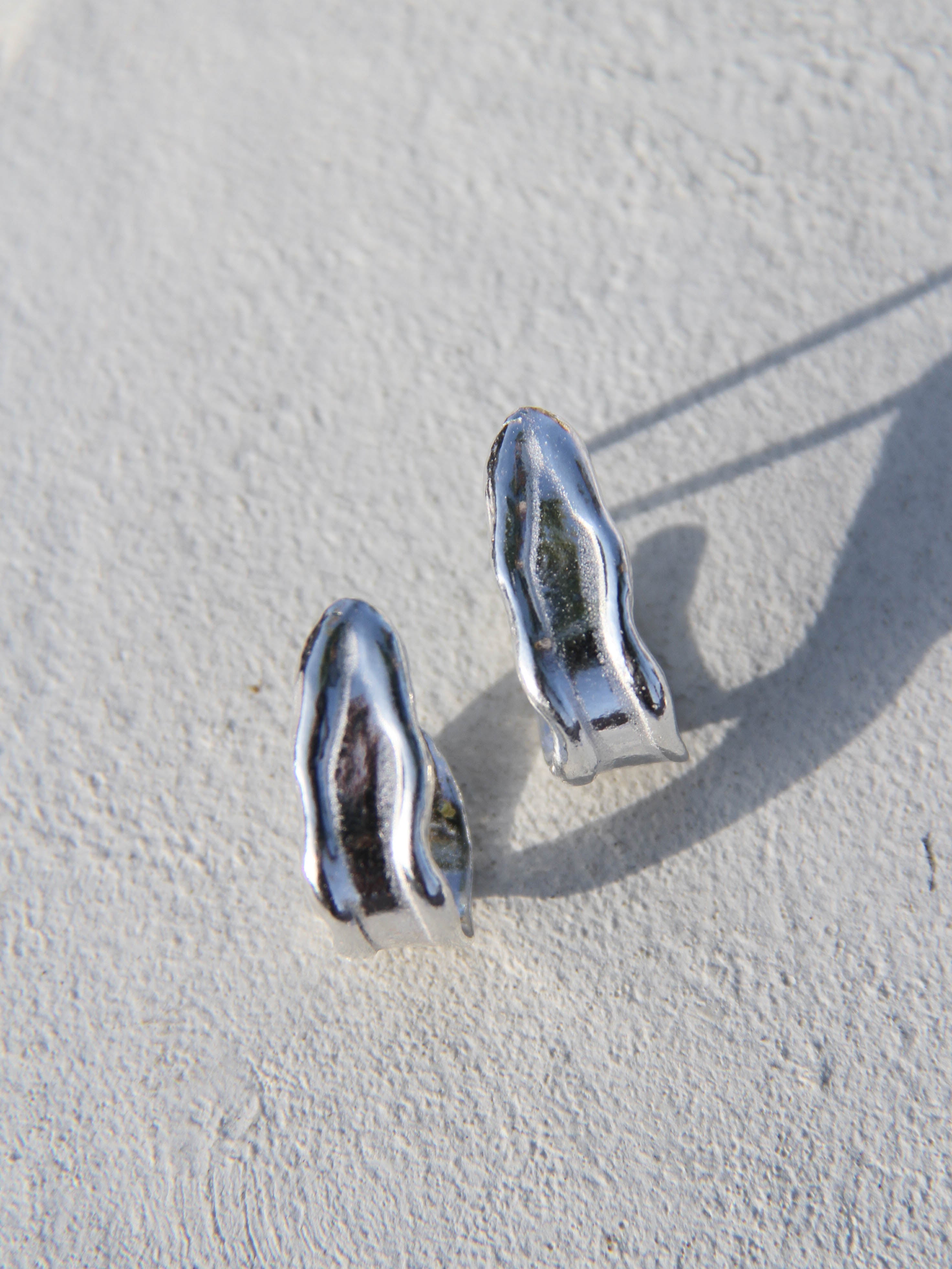 Melt Earrings Silver