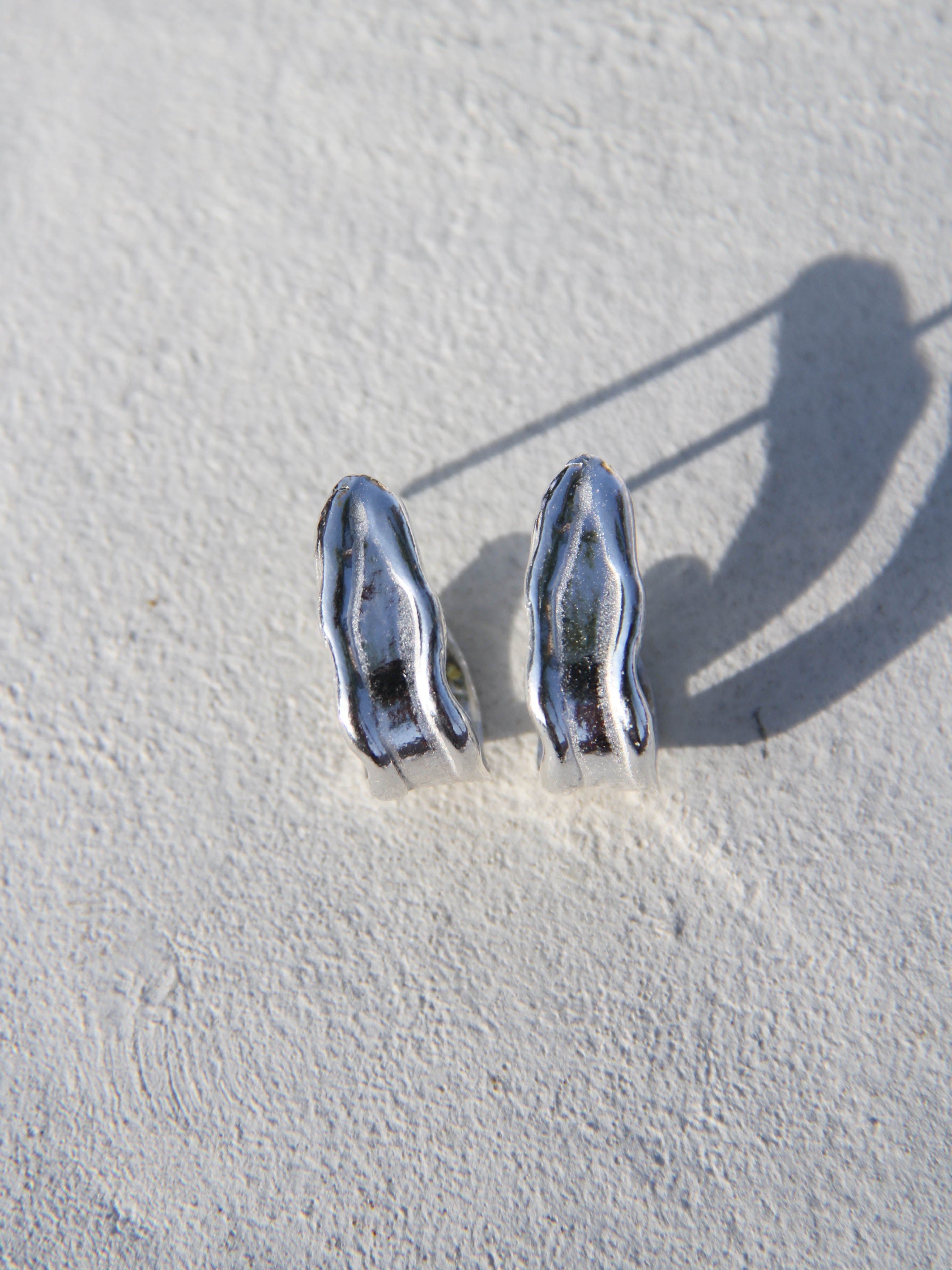 Melt Earrings Silver