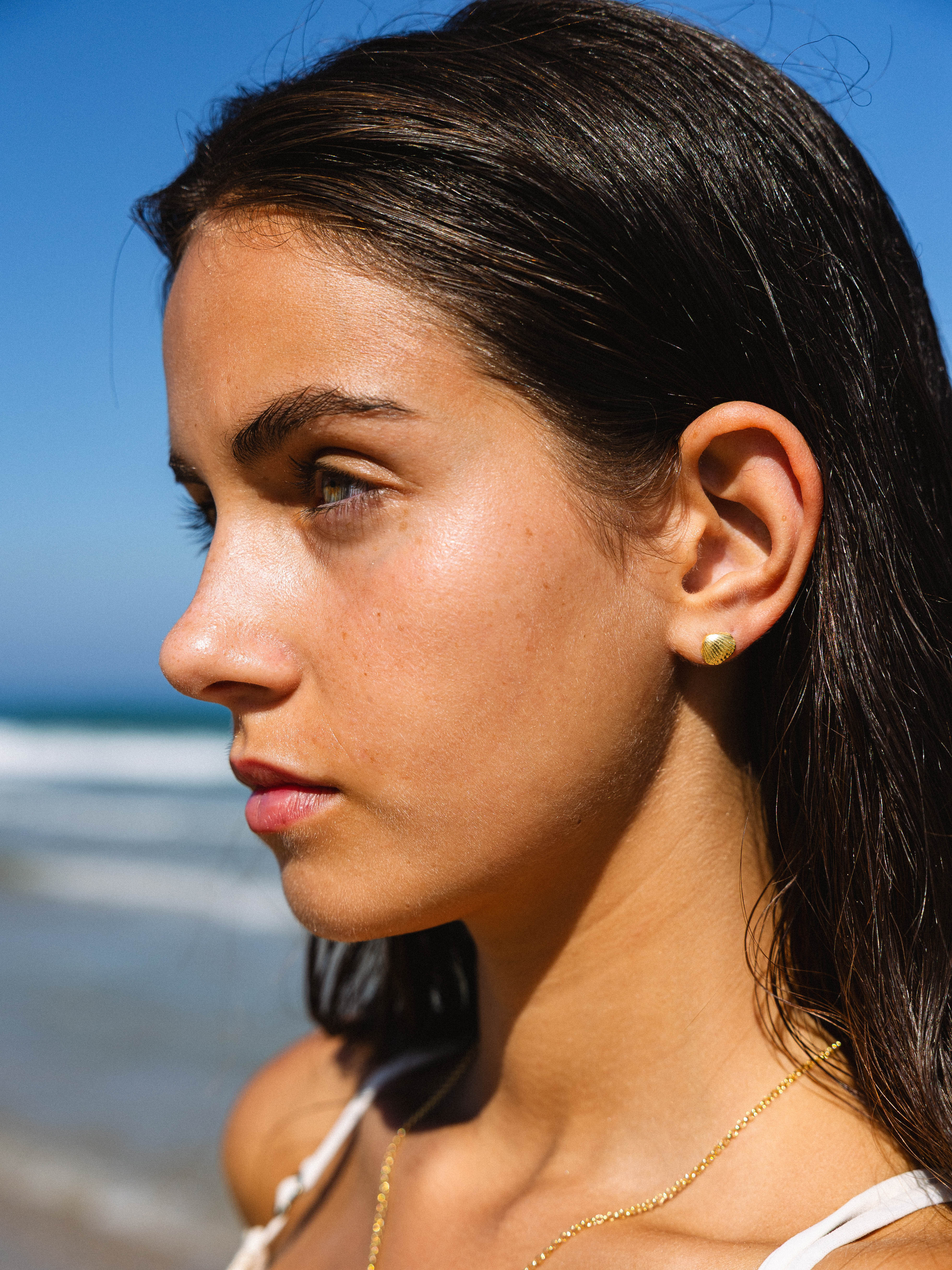 Mini Ocean Studs Gold