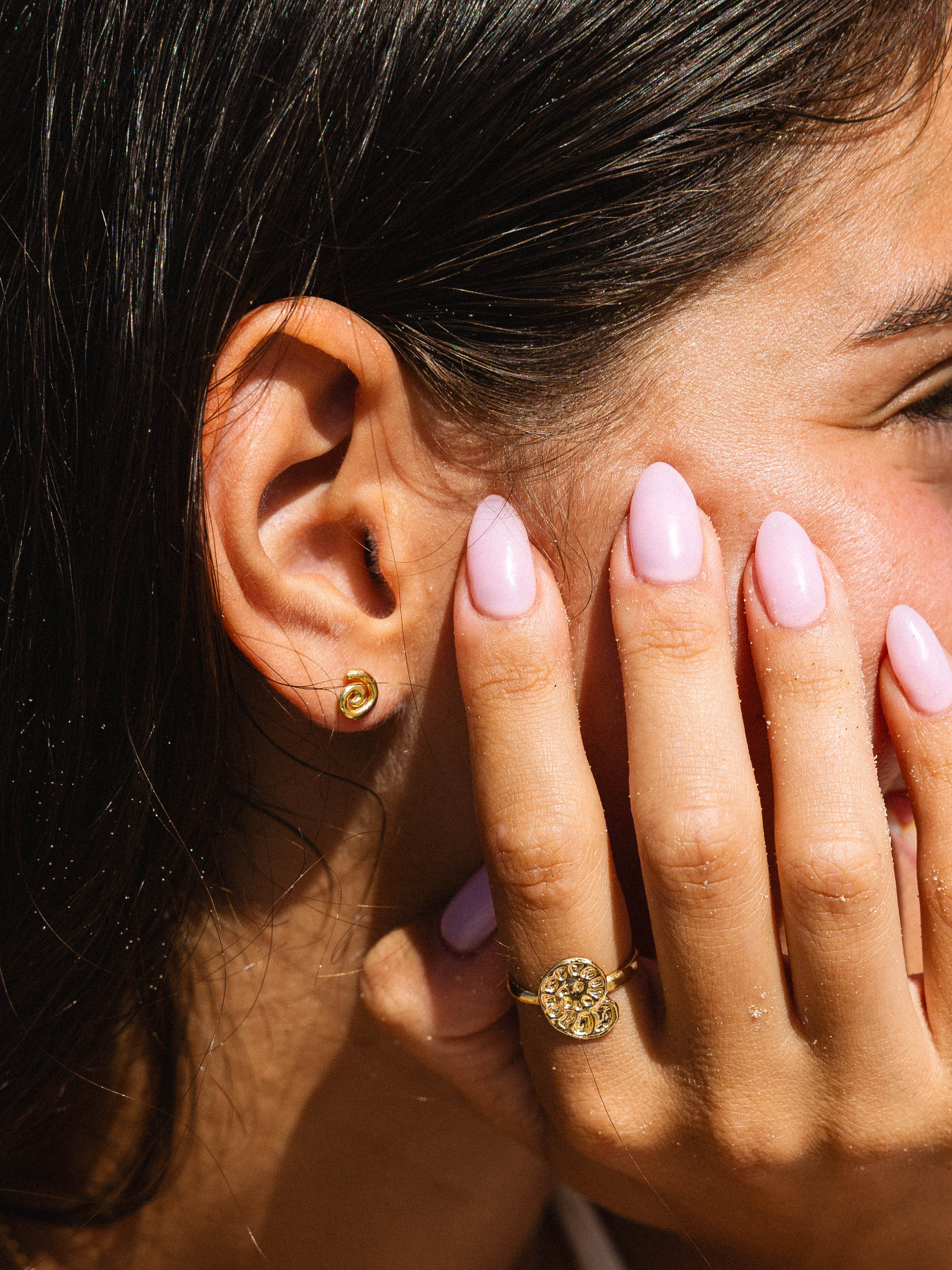 Mini Spiral Studs 14K Gold